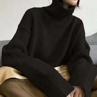 Isabel- Stylischer Rollkragenpullover – Schwarz