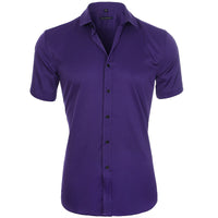 Emil | Herren Kurzarm Poloshirt knitterarm – Violett