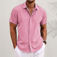 Enno | Herren Leichtes Leinenhemd – Rosa