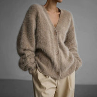 Gemütliche Strickjacke für Damen | Langarm – Beige
