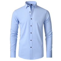 ESPE - Knitterfreies Stretch-Hemd für Männer – Blau