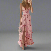 Nicole | Elegantes Maxikleid für besondere Momente – Rosa
