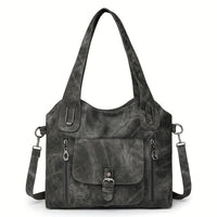 Franky | Vintage-Schultertasche – Schwarz