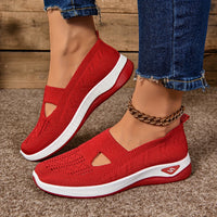 Yalia - Gepolsterte Walkingschuhe – Rot
