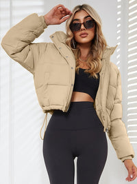 Poirina | angepasste Jacke mit Tunnelzug – Khaki