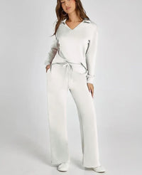 Nova | 2-teiliges Longsleeve-Set – Weiß