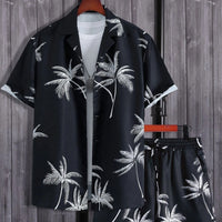 Frank | Herren Tropical Sommerhemd Set – Schwarz