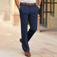 Sebastian Tailored Flachfronthose – Dunkelblau