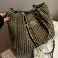 Julia | Baumwoll-Kord Tote Bag – Grün