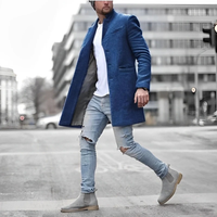 Felix | Herren Slim Fit Jacke in Midi Länge – Blau
