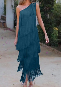 Reina - Elegantes Schulterfreies Kleid – Grün