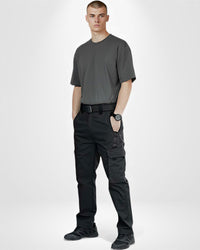 Taktische Hose für Herren mit Multi-Taschen-System – Schwarz