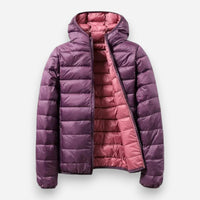 Wendbare Übergangsjacke für Damen mit Kapuze – Lila