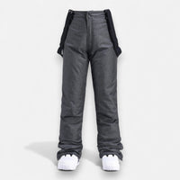 Warme Skihose für Damen mit bequemem Über-Boot Beinabschluss – einfarbig – Grau
