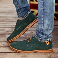 Fin | Herren Lässige Wildleder Schnürschuhe – Grün