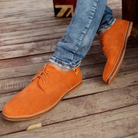 Fin | Herren Lässige Wildleder Schnürschuhe – Orange