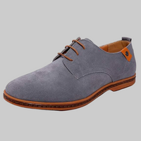 Fin | Herren Lässige Wildleder Schnürschuhe – Grau