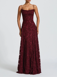 Rhoda™ | Fließende Eleganz im zeitlosen Maxi-Stil – Bordeaux