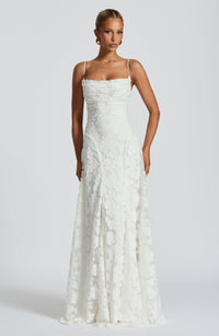 Melanie | Elegantes Maxi-Kleid – Elfenbein