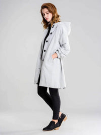 Franziska | Damen Wasserabweisende Windbreaker Regenjacke – Grau