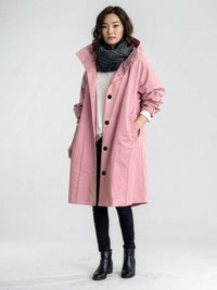 Franziska | Damen Wasserabweisende Windbreaker Regenjacke – Hellrosa