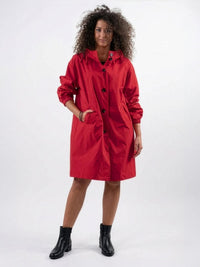 Franziska | Damen Wasserabweisende Windbreaker Regenjacke – Rot