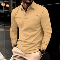 Frederik | Herren Langarm-Poloshirt – Beige