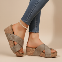 Oakley | Boho Wedge-Sandale für Damen – Khaki (Fast ausverkauft)