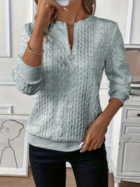 Freya | Weicher Rundhals Strickpullover – Grau