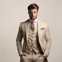 Georg | Herren Dreiteiler Anzug festlich – Beige