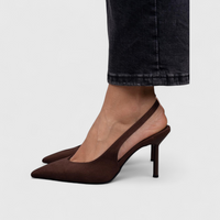 Bella - Damen Elegante Absatzschuhe mit Komfortfutter – Braun