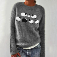 Manon® | Gemütlicher Retro-Pullover – Grau