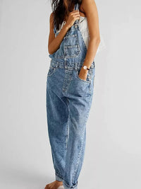 Greta | Bequeme Denim Latzhose – Himmelblau