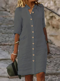 Heidi-Mode | Klassisches Shirtkleid – Grau
