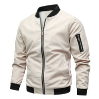 Gunnar | Herren Langarm Bomberjacke – Weiß