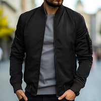 Gunnar | Herren Langarm Bomberjacke – Schwarz