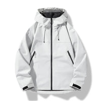Heinrich | Herren Wasserdichte Shell Jacke mit Kapuze – Weiß