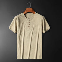 Gio – Leicht und elegant Sommer-T-Shirt aus weichem Stoff und leichtem Sommergewebe – Beige