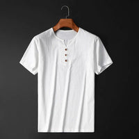 Gio – Leicht und elegant Sommer-T-Shirt aus weichem Stoff und leichter Sommerwebung – Weiß