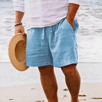 Herren atmungsaktive Strandshorts | Kurze – Hellblau