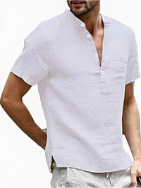 Herren elegantes zeitloses Hemd | Kurzarm – Weiß
