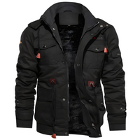 Herren funktionale Militärjacke | Wasserdicht – Schwarz