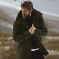 Herren gemütliche warme Vintage-Jacke | Winter – Oliv