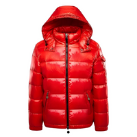 Herren klassische gesteppte Kapuzenjacke | Beheizbare – Rot