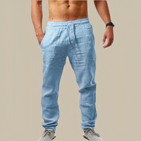 Herren klassische Sommerhosen | Leichte – Himmelblau