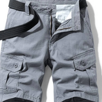 Herren kurze Hosen mit mehreren Taschen | Cargo – Grau
