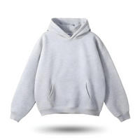 Herren luxuriöser bequemer Hoodie | Übergroß – Hellgrau