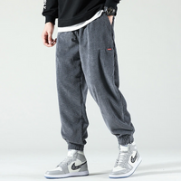 Herren moderne Cordhose | Baggy – Grau