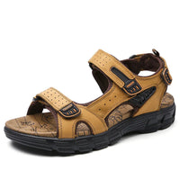 Maximilian | Herren Orthopädische Comfortable Sandals Klettverschluss EVA-Sohle – Gelbbraun