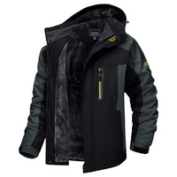 Herren stylische Outdoorjacke | Wasserdichte – Schwarz